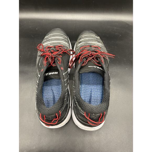 Hoka One One Vanquish Running Shoes Mens Size 11 Sneakers 1007874 Black red